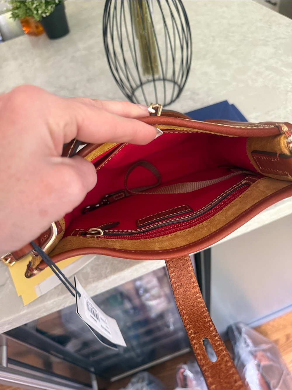 Dooney & Bourke Suede Messenger Crossbody - Picture 9 of 9